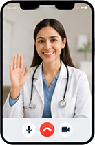 Video consultation on phone
